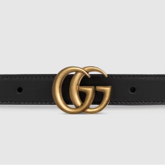 A Double G  thin belt made in our smooth leather - Picture 1 of 6